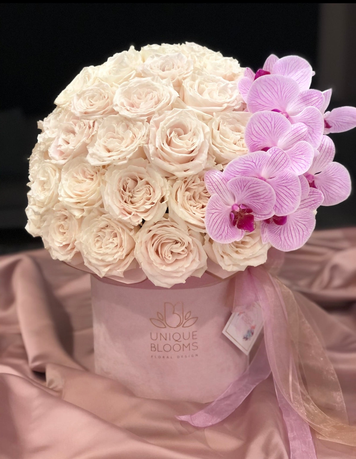 ROSE+ORCHID HAT BOX