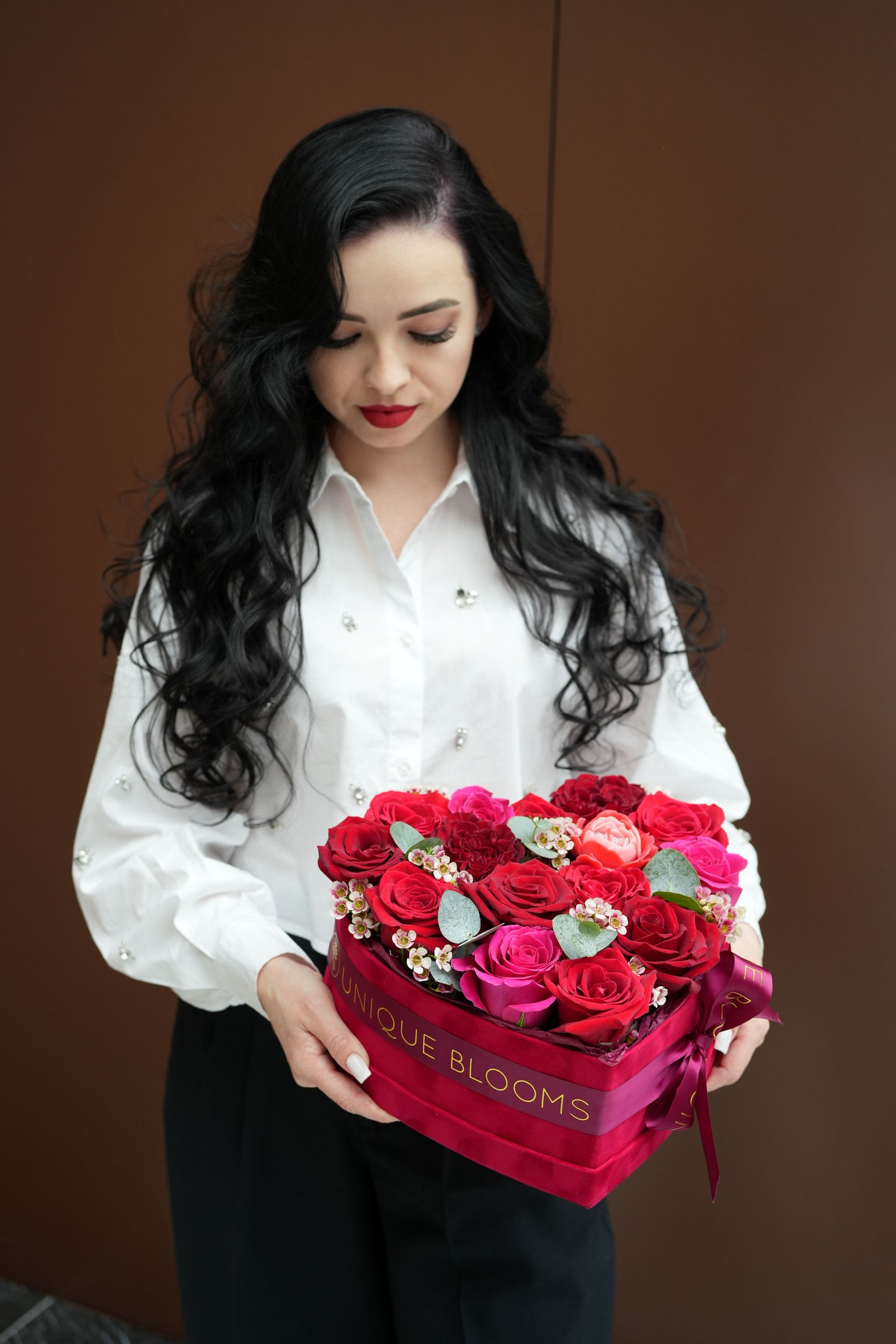 RED AND PINK ROSE HEART