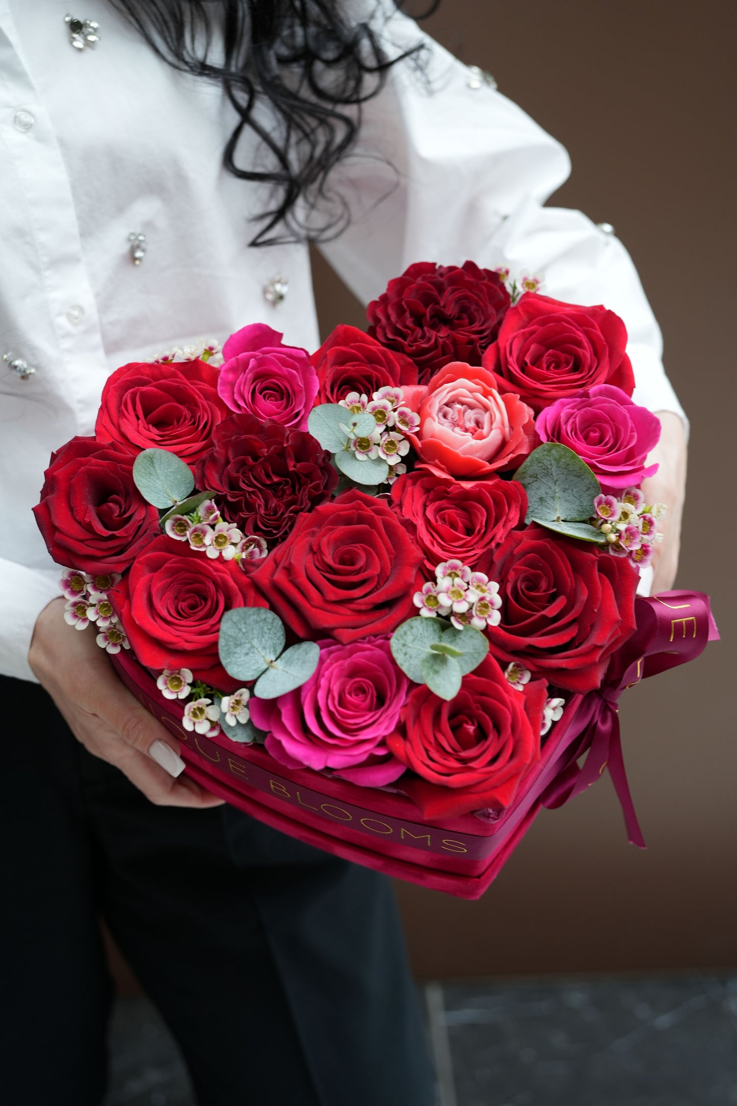 RED AND PINK ROSE HEART