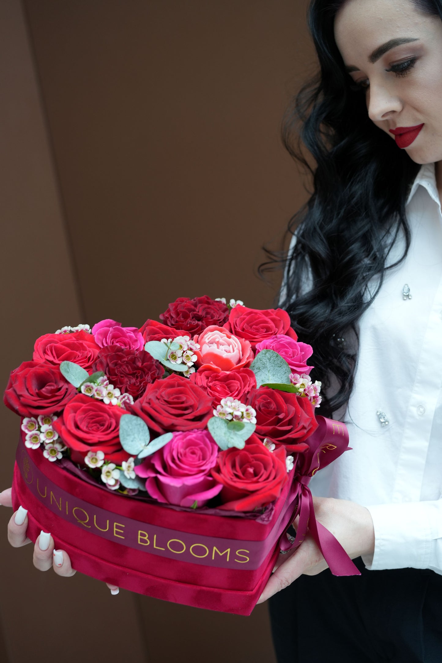 RED AND PINK ROSE HEART