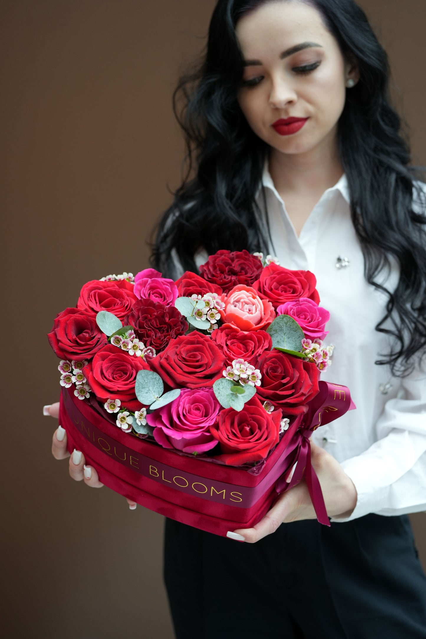 RED AND PINK ROSE HEART