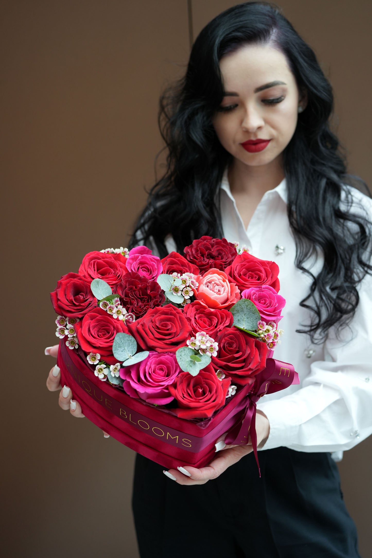 RED AND PINK ROSE HEART